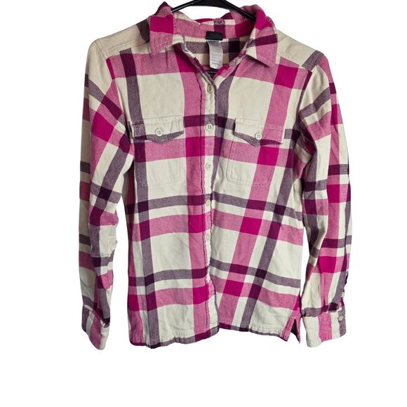 Patagonia Tops - Patagonia Organic Cotton Long Sleeve Plaid Fjord Flannel Blouse Size 4